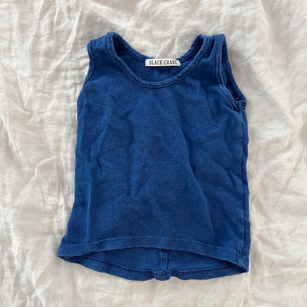 BLACK CRANE Kids Blue Tank Top